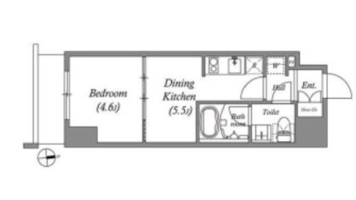 QUALITAS浅草橋 (クオリタス浅草橋)　203号室　間取り