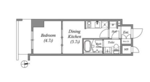 QUALITAS浅草橋 (クオリタス浅草橋)　404号室　間取り