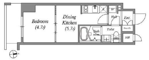 QUALITAS浅草橋 (クオリタス浅草橋)　504号室　間取り