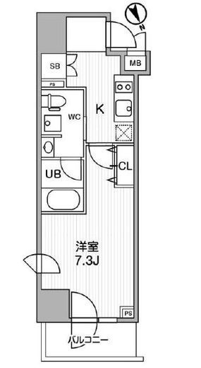 ステージファースト浅草橋Ⅱ　203号室　間取り
