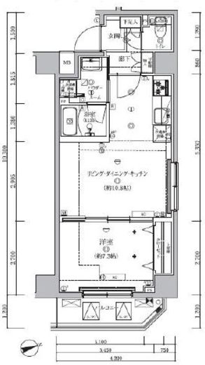 QUALITAS浅草 (クオリタス浅草)　705号室　間取り
