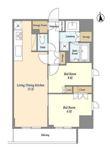 LaSante上野　1103号室　間取り