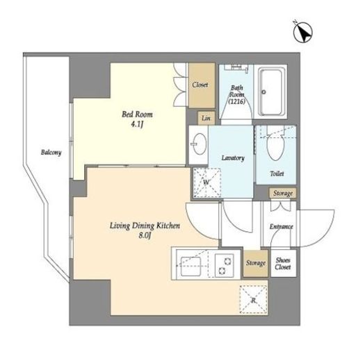 ルジェンテ・バリュ上野根岸　1501号室　間取り