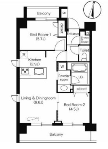 エミリブ下落合　401号室　間取り