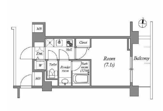 エミリブ下落合　611号室　間取り