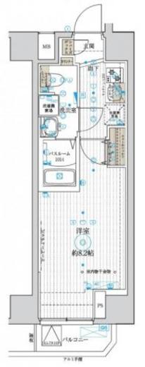 ベルグレード浅草　1001号室　間取り