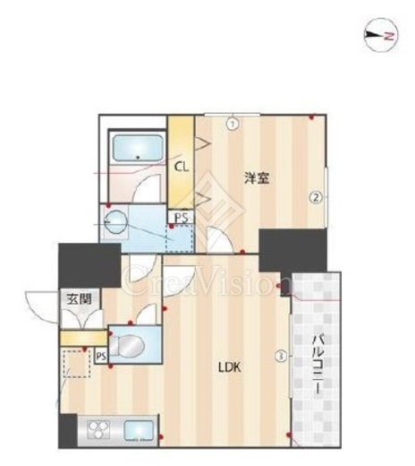 GRAN PASEO菊川Ⅱ (グランパセオ菊川2)　201号室　間取り