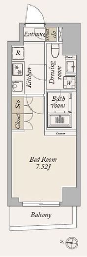La Douceur大島 (ラドゥセール大島)　312号室　間取り
