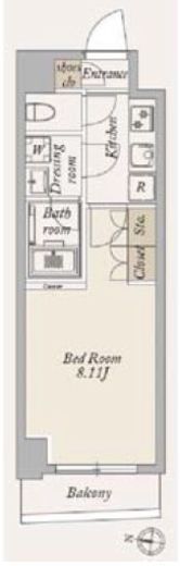 La Douceur大島 (ラドゥセール大島)　407号室　間取り