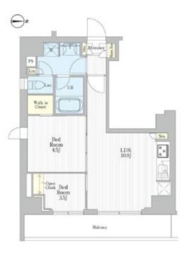 REFRAME 5 Iriya　1202号室　間取り