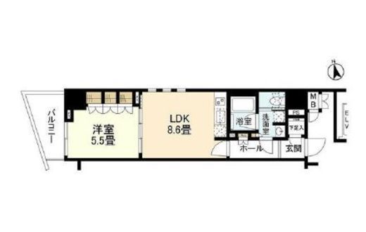 サンクレイドル上野　901号室　間取り