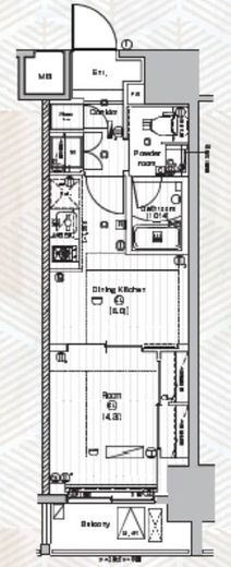 PREMIUM CUBE 亀戸 (プレミアムキューブ亀戸)　504号室　間取り