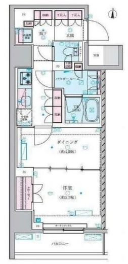 ジェノヴィア両国Ⅵグリーンヴェール　1102号室　間取り