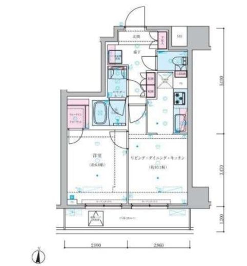 ジェノヴィア両国Ⅵグリーンヴェール　210号室　間取り