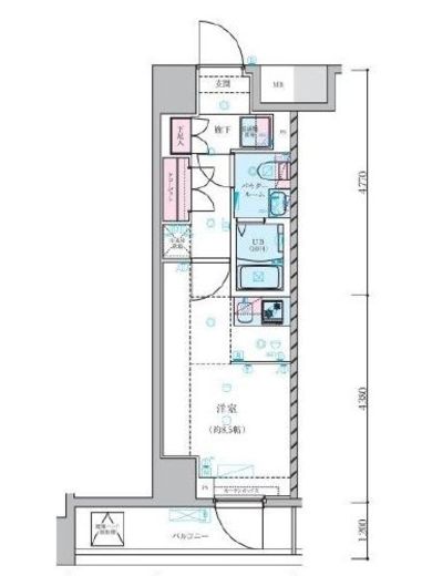 ジェノヴィア両国Ⅵグリーンヴェール　801号室　間取り