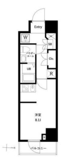 ジェノヴィア両国Ⅵグリーンヴェール　802号室　間取り