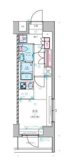 ジェノヴィア両国Ⅵグリーンヴェール　807号室　間取り