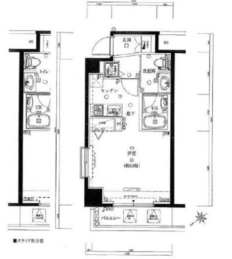 ADESSO上野Bellezza (アデッソ上野ベレッツァ)　901号室　間取り