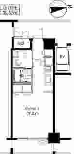 カスタリア芝公園　702号室　間取り