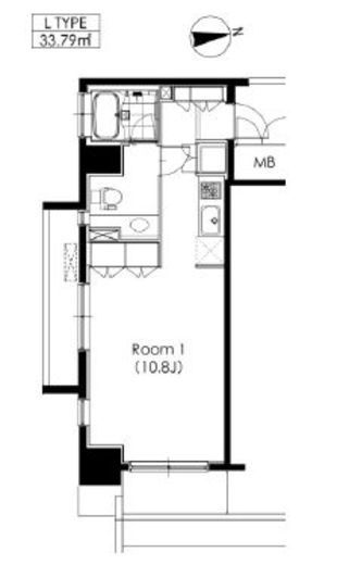 カスタリア芝公園　901号室　間取り