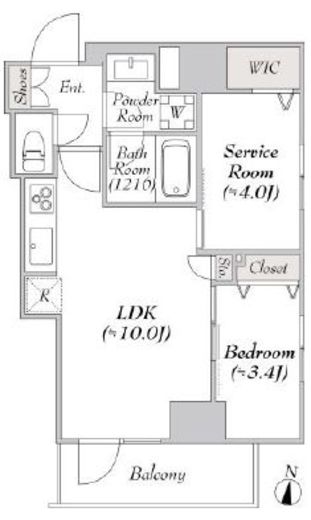ミリアレジデンス両国Ⅱ　701号室　間取り