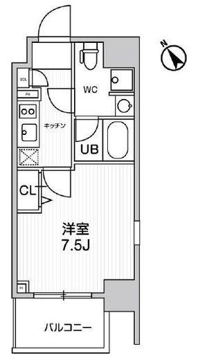 グランドコンシェルジュ浅草橋　1203号室　間取り