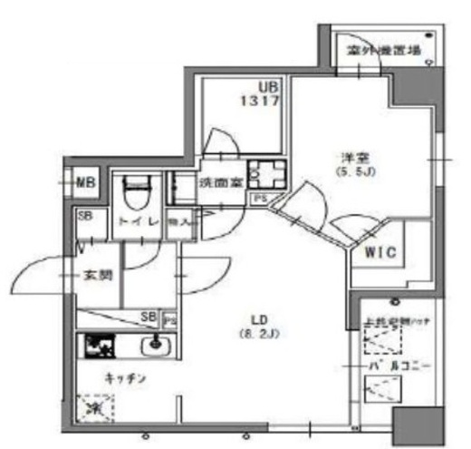 S-RESIDENCE押上Blossom　501号室　間取り