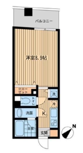 Misuz Court門前仲町　405号室　間取り