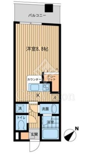 Misuz Court門前仲町　403号室　間取り