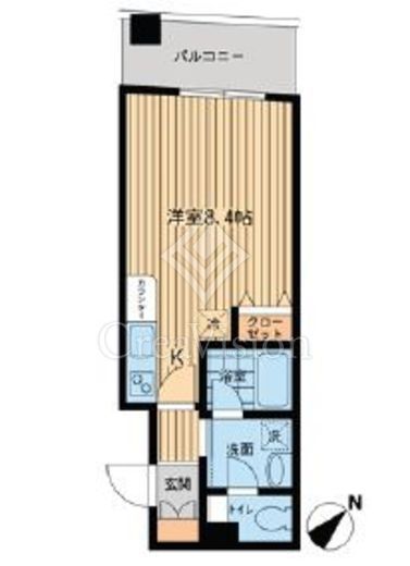 Ｍｉｓｕｚ Ｃｏｕｒｔ門前仲町　402号室　間取り