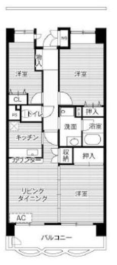 ビレッジハウス潮見タワー　1-606号室　間取り