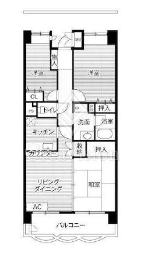 ビレッジハウス潮見タワー　1-306号室　間取り