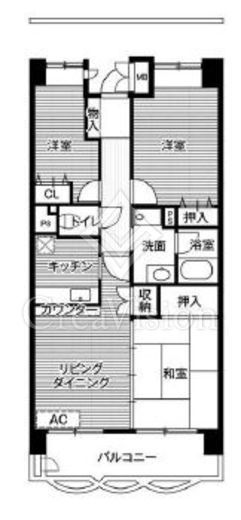 ビレッジハウス潮見タワー　1-901号室　間取り