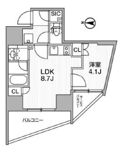 ディームス蔵前Avenue　606号室　間取り