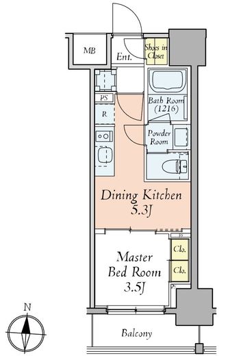 クレストコート本所吾妻橋　405号室　間取り