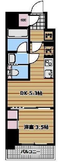 クレストコート本所吾妻橋　505号室　間取り