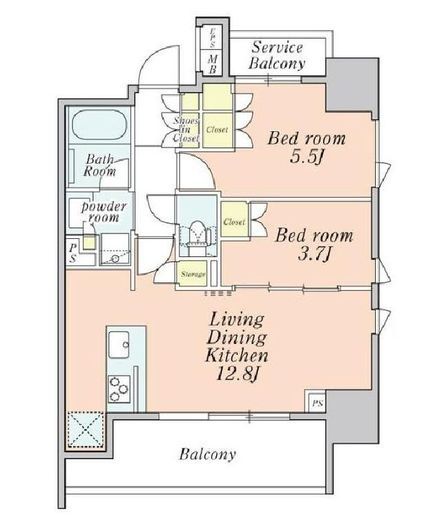 クレストコート本所吾妻橋　707号室　間取り