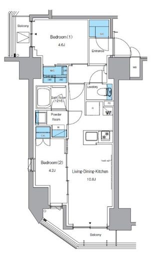 プライムアーバン浅草テラス　302号室　間取り