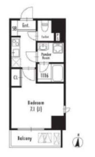 GRAN PASEO両国South (グランパセオ両国サウス)　1101号室　間取り
