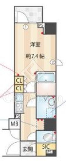 GRAN PASEO両国North (グランパセオ両国ノース)　401号室　間取り