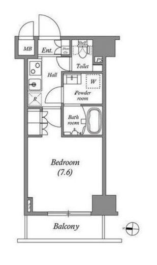 GRAN PASEO両国North (グランパセオ両国ノース)　402号室　間取り