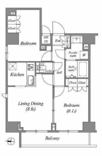 GRAN PASEO両国North (グランパセオ両国ノース)　701号室　間取り