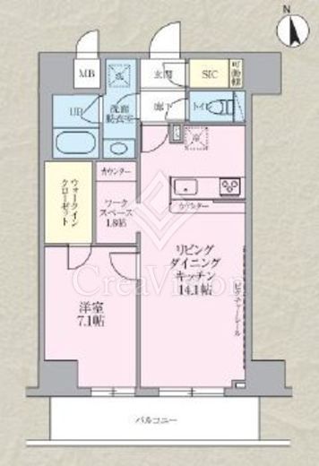THE OBELISK IMADO (ザオベリスクイマド)　202号室　間取り
