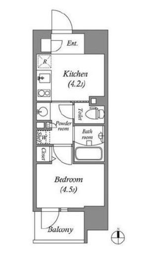 コスモグラシア三ノ輪　504号室　間取り