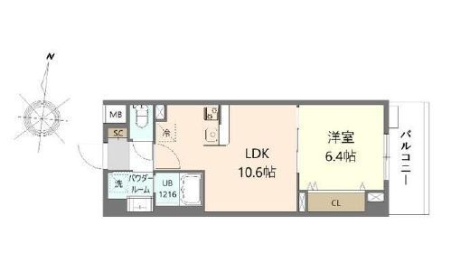 ウエサカステューディオ　303号室　間取り