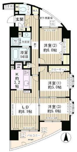 メゾン・シャルム　907号室　間取り