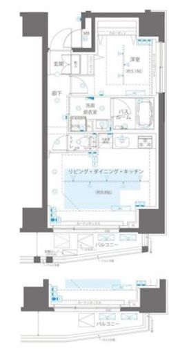 ZOOM浅草WEST　305号室　間取り