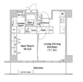 コンフォリア田町　1106号室　間取り