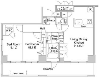 コンフォリア田町　603号室　間取り