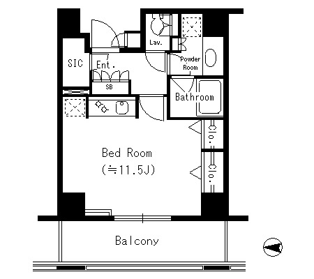 コンフォリア田町　705号室　間取り